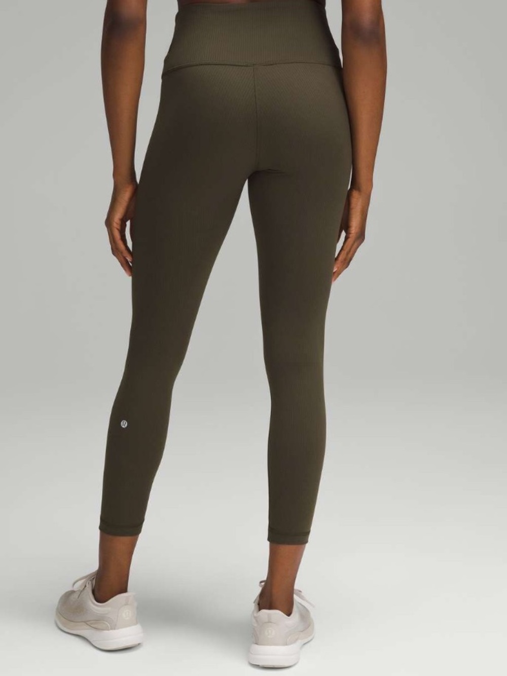 Lululemon Wunder Train High-Rise Ribbed Tight 25"Dark Olive Size 14